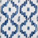Ikat Crackled Ceramic Tile