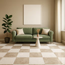 Sky Blue, Thassos Extra Honed Checkerboard Pattern Marble Tile