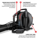 79.9cc Commercial Backpack Leaf Blower 1,272 CFM 222 MPH Lightweight Professional Gas Powered Blower Landscaping Lawn Care Property Maintenance