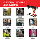 Electric Platform Truck Scissor Lift Table Cart Portable Powered Hydraulic 46" Height Warehouse Loading Dock Material Handling