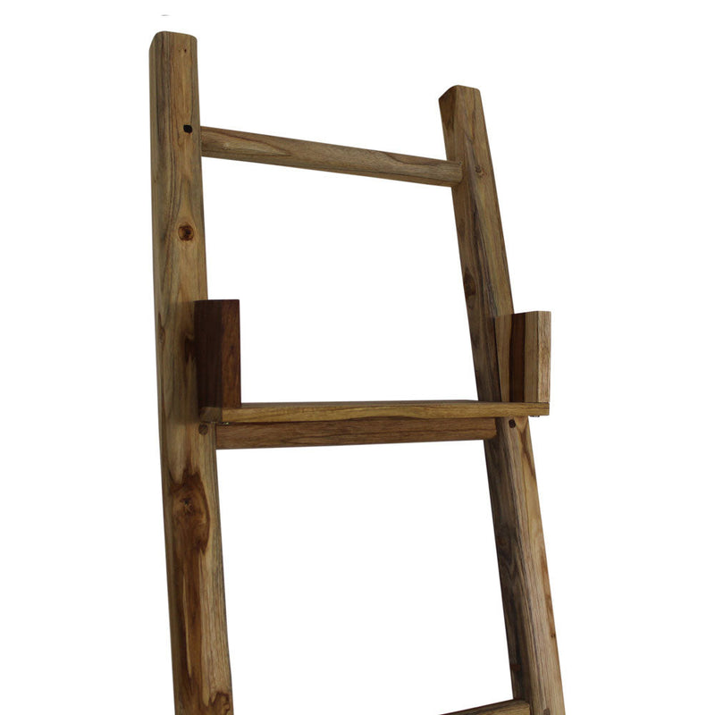 Haussmann® Teak Teak Towel Ladder 18 x 64 in H Adj Shelf Teak Oil