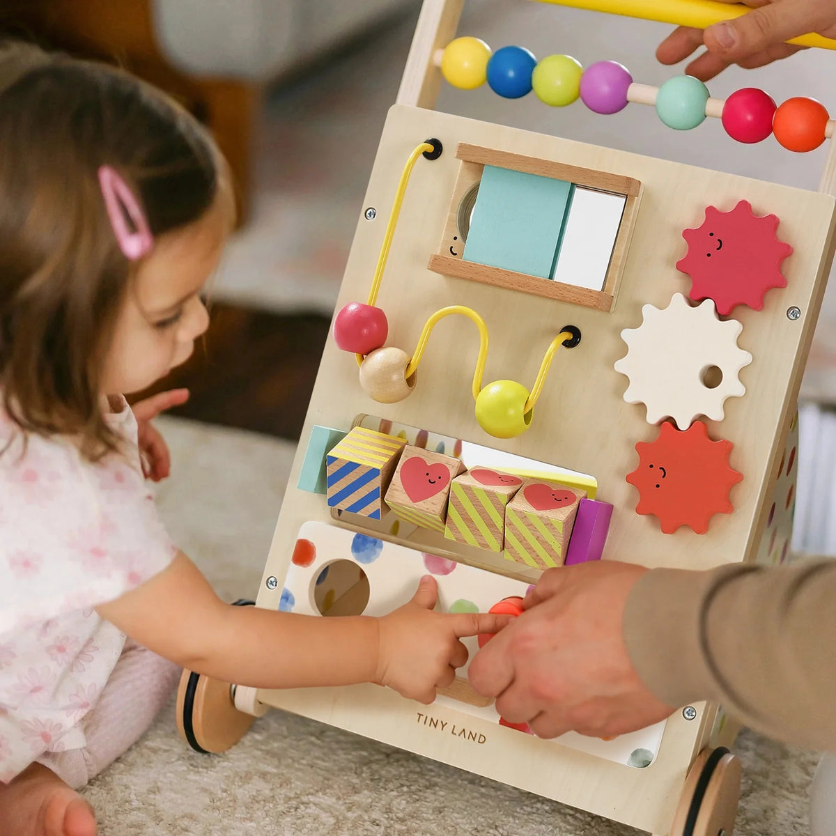 Tiny Land® Premium Natural Wooden Activity Walker, photo 8 of 10