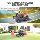 Sweet Family Gift Set: Black Dollhouse & Dollhouse Garage & Extra Dolls Set