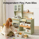 Tiny Land® Wooden Play Kitchen with Storage for Creative Toddlers