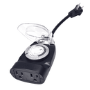 TM01 Plug In Timer Outdoor IP65 Waterproof Mechanical Clock for Garden Lights 24 Hour