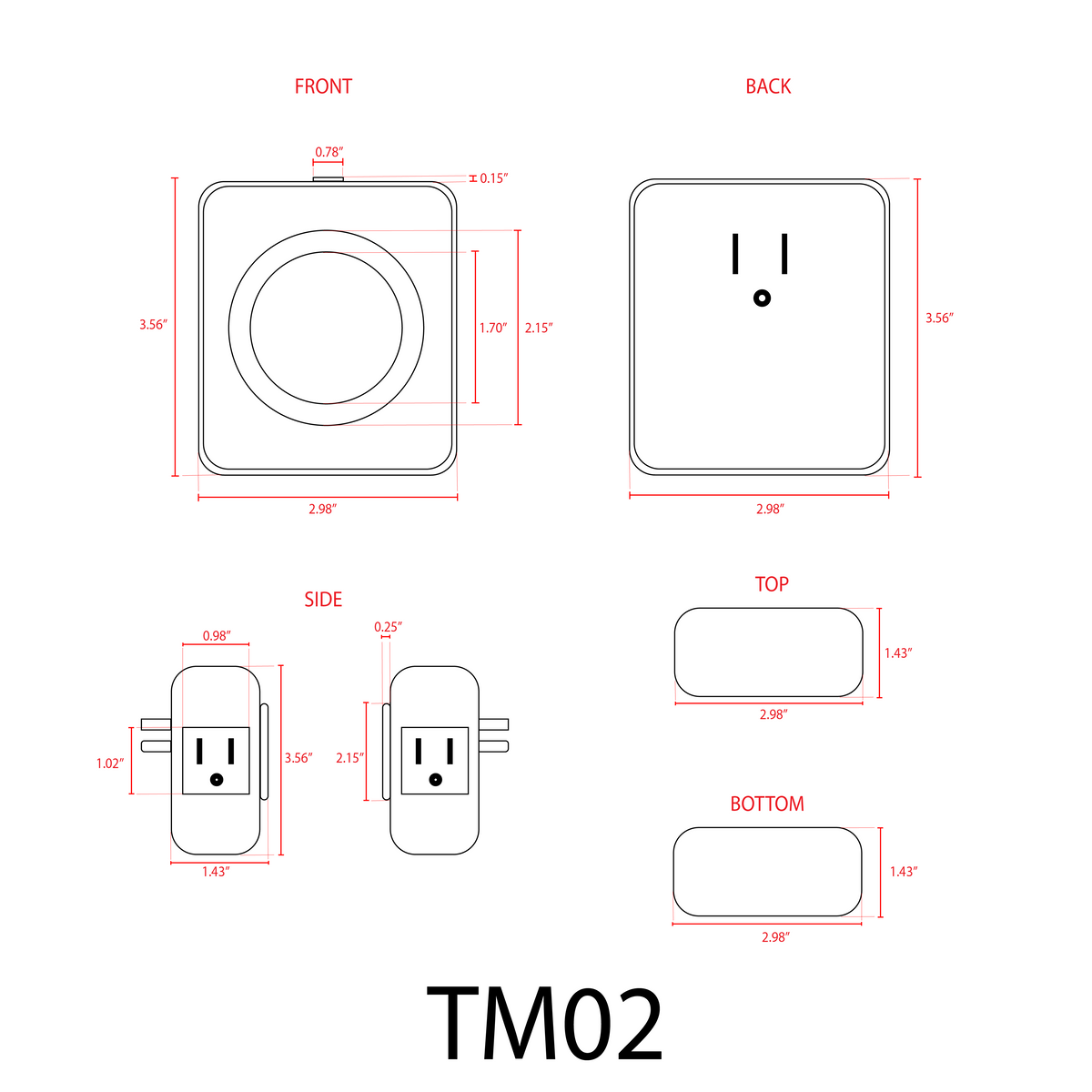 TM02 Plug In Timer Indoor Mechanical Clock for Garden Lights Transformers 24 Hour, photo 6 of 6