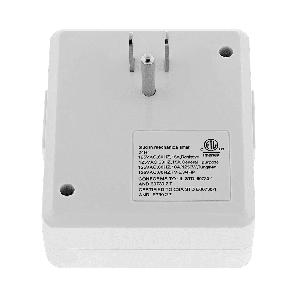 TM02 Plug In Timer Indoor Mechanical Clock for Garden Lights Transformers 24 Hour, photo 5 of 6