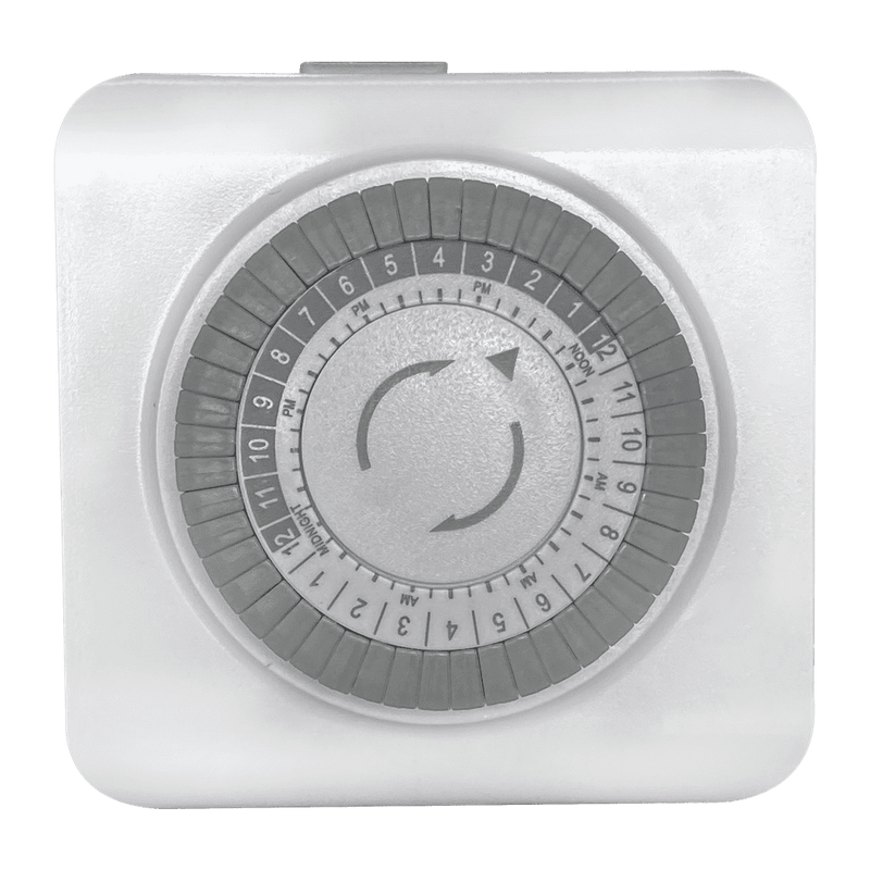 TM02 Plug In Timer Indoor Mechanical Clock for Garden Lights Transformers 24 Hour