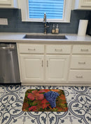 Grapes Of Joy by Malenda Trick Memory Foam Kitchen Mat Machine Washable Anti-Fatigue Cushion Comfort Bath or Kitchen Rug