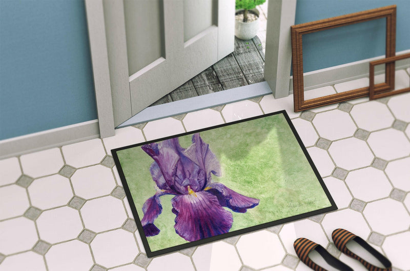 Purple Iris by Malenda Trick Indoor or Outdoor Mat 24x36 TMTR0234JMAT