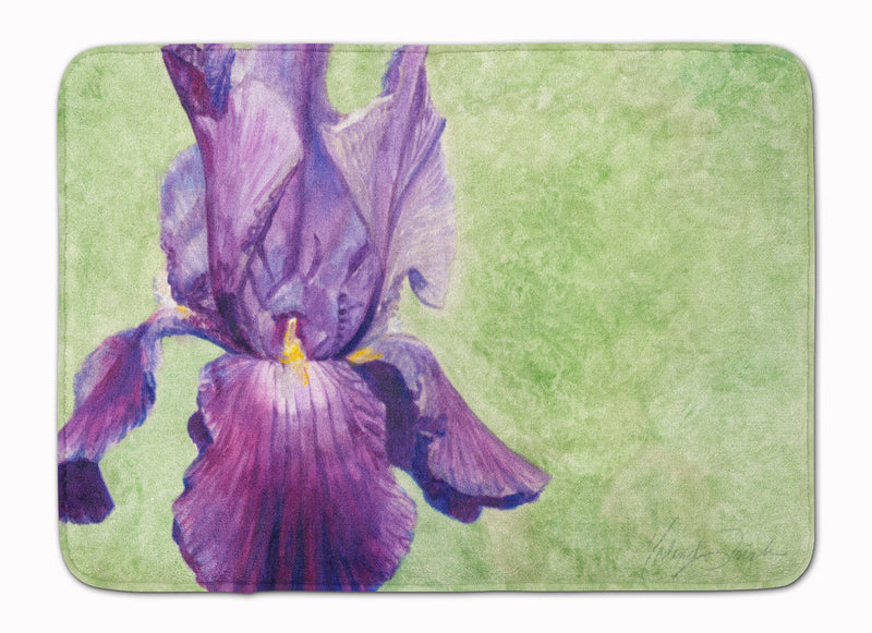 Purple Iris by Malenda Trick Machine Washable Memory Foam Mat TMTR0234RUG