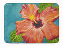 Coral Hibiscus by Malenda Trick Memory Foam Kitchen Mat Machine Washable Anti-Fatigue Cushion Comfort Bath or Kitchen Rug