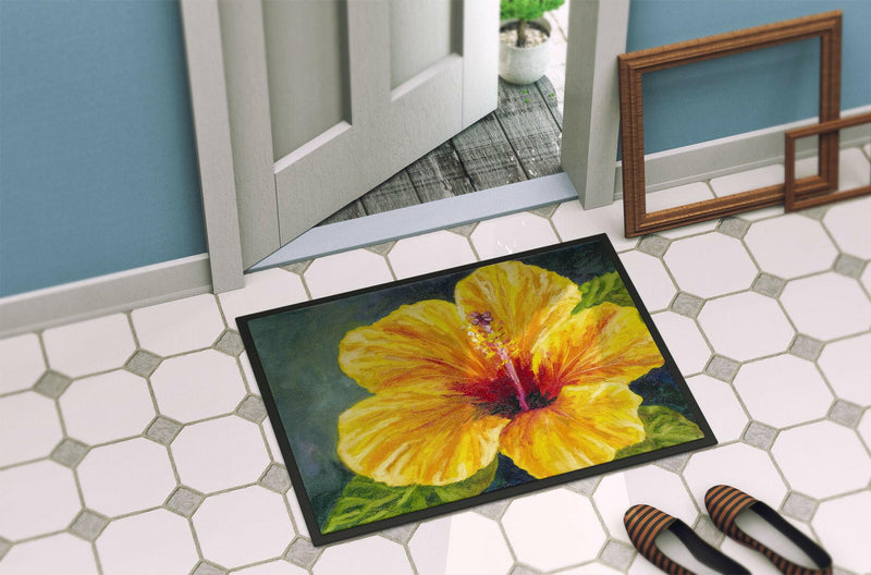 Yellow Hibiscus by Malenda Trick Indoor or Outdoor Mat 24x36 TMTR0321JMAT