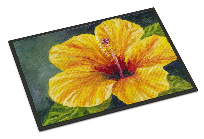 Yellow Hibiscus by Malenda Trick Indoor or Outdoor Mat 24x36 TMTR0321JMAT