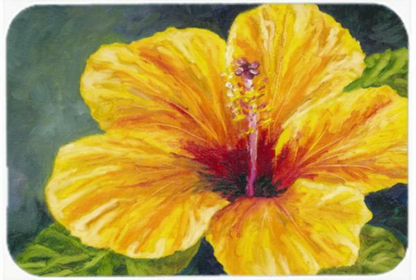 Yellow Hibiscus by Malenda Trick Glass Cutting Board Large TMTR0321LCB