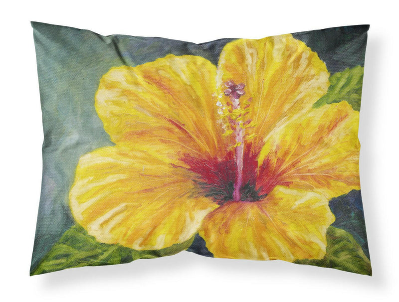 Yellow Hibiscus by Malenda Trick Fabric Standard Pillowcase TMTR0321PILLOWCASE