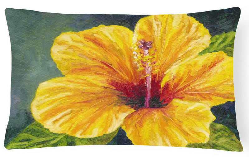 Yellow Hibiscus by Malenda Trick Fabric Decorative Pillow TMTR0321PW1216