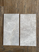 Tundra Grey Marble 12" x 24" Tumbled Tile