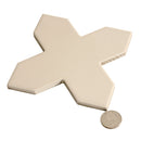 Ecru Taupe 5x5 Matte Cross Porcelain Tile (34 pack, 5.31 sq ft/case) - Sample