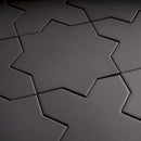 Graphite Black 7x7 Matte Star Porcelain Tile (34 pack, 5.31 sq ft/case)