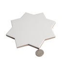 Pure White 7x7 Matte Star Porcelain Tile (34 pack, 5.31 sq ft/case) - Sample