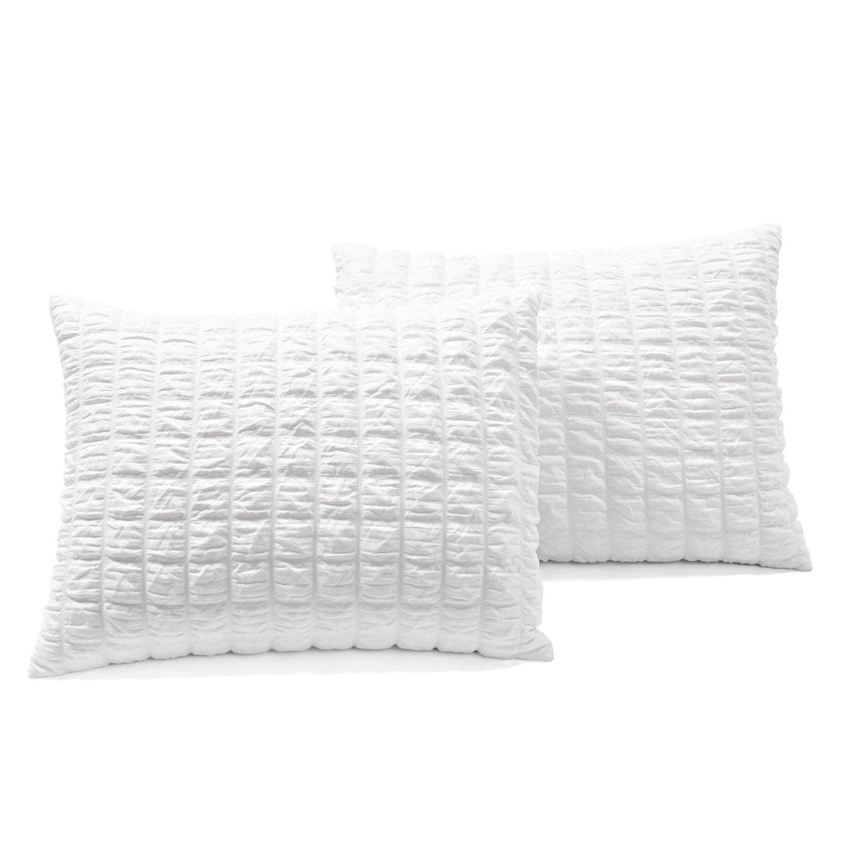 Twin/XL Size Microfiber Crinkled Texture 2 Piece Comforter Set White, photo 5 of 5