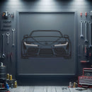 A90 with DRL Front View Metal Neon Car Wall Art - MTN0204