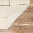 Tieve Black & White Grid Wool Rug