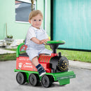 6V Electric Kids Ride On Car Toy Train with 16 Pieces Tracks-Navy