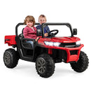 12V 2-Seater Kids Ride On Dump Truck with Dump Bed and Shovel by LJGDeals