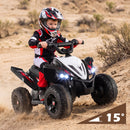 12V Kids Ride On ATV 4-Wheeler Quad with LED Lights and 7 mph Max Speed