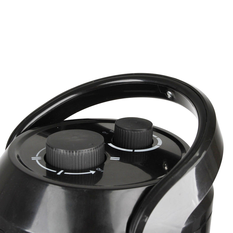 Portable Electric Space Heater with Thermostat 1500W Safe and Quiet Room Heater 2 Heat Settings, Overheat and Tip-Over Protection, for Office Room Indoor Use, Black