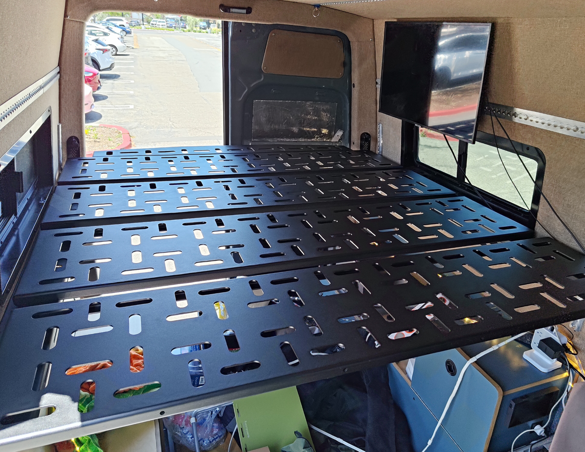 SPRINTER VAN PLATFORM BED SYSTEM, dimensions drawing