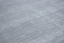 Modern Solid Design Blue Hand Knotted Wool 8x10 Area Rug