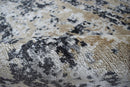 Peach and Charcoal Modern Abstract Area Rug 8x10 - Bamboo Silk