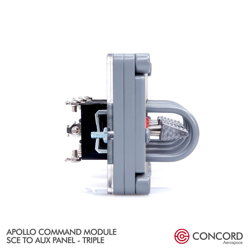 APOLLO COMMAND MODULE TRIPLE SWITCH PANEL - SCE to AUX