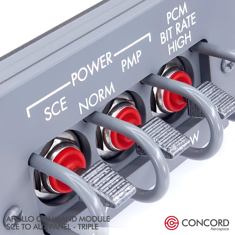 APOLLO COMMAND MODULE TRIPLE SWITCH PANEL - SCE to AUX