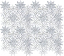 Eastern White Bardiglio 10x11 Polished Floral Marble Mosaic Tile (5 pack, 3.85 sq ft/case)