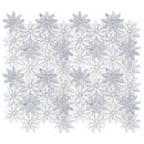 Eastern White Bardiglio 10x11 Polished Floral Marble Mosaic Tile (5 pack, 3.85 sq ft/case)