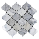 White 11x11 Polished Arabesque Calacatta Marble Mosaic Tile (5 pack, 5.35 sq ft/case)