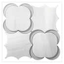 White Gray 11x11 Polished Floral Star Dolomite Glass Marble Mosaic Tile (5 pack, 4.28 sq ft/case)