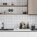 White Gray 11x11 Polished Floral Star Dolomite Glass Marble Mosaic Tile (5 pack, 4.28 sq ft/case)