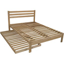 Twin size Solid Wood Roll-Out Trundle Bed Frame - Made in USA