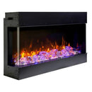 Amantii 60 Inch Tru-View Slim Smart Indoor Outdoor 3 Sided Electric Fireplace