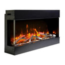 Amantii 60 Inch Tru-View Slim Smart Indoor Outdoor 3 Sided Electric Fireplace