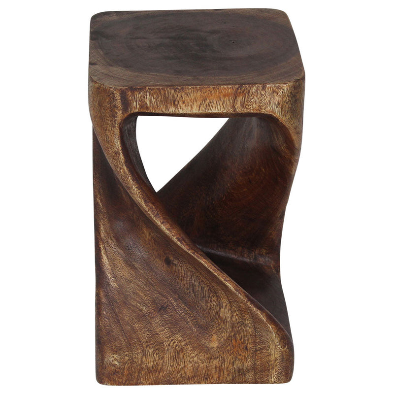 Haussmann® Original Wood Twist Stool 10 X 10 X 16 In High Mocha Oil