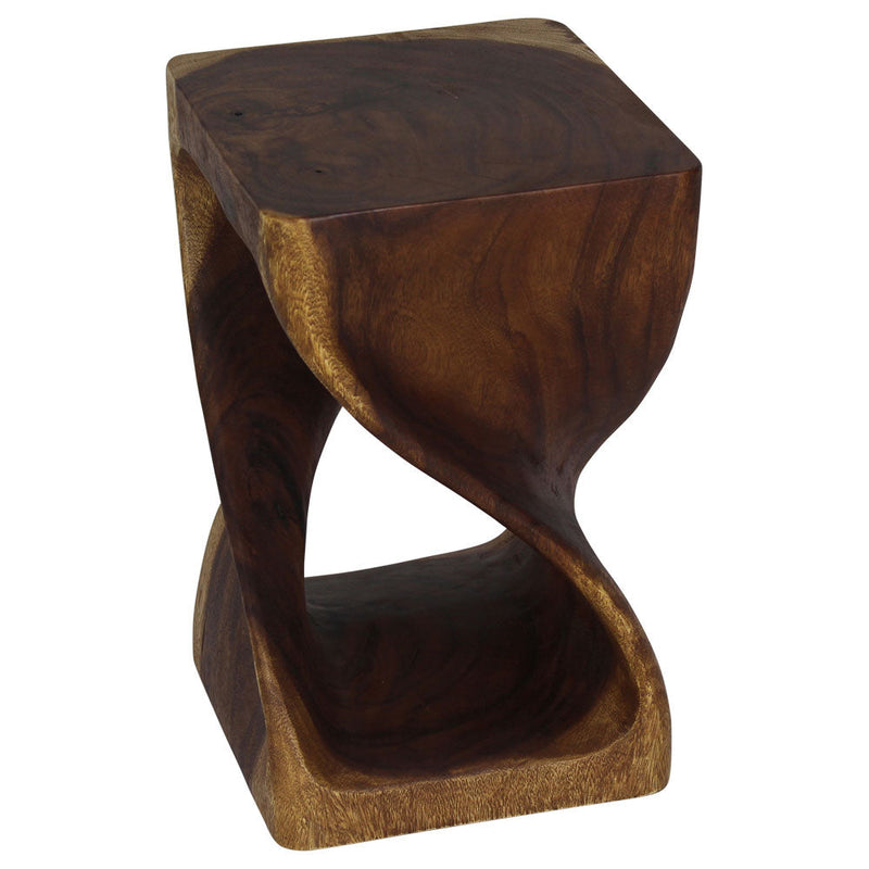 Haussmann® Original Wood Twist Stool 10 X 10 X 16 In High Walnut Oil