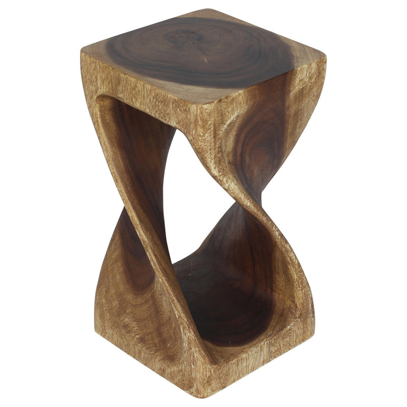 Haussmann® Original Wood Twist Stool 10 X 10 X 18 In High Walnut Oil