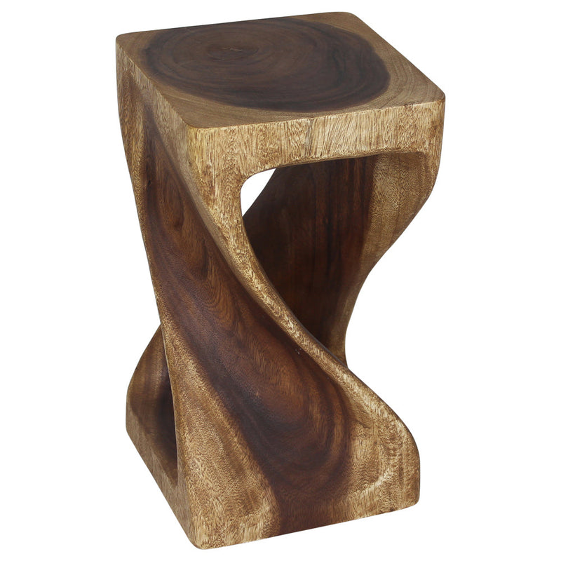 Haussmann® Original Wood Twist Stool 10 X 10 X 18 In High Walnut Oil