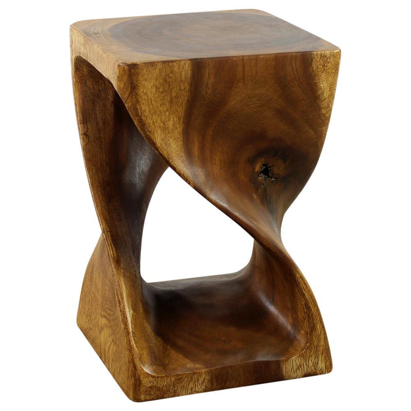 Haussmann® Original Wood Twist Stool 12 X 12 X 18 In High Oak Oil